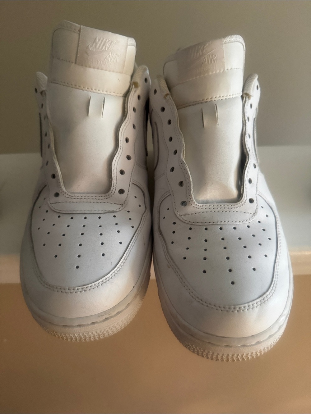 Nike White Leather Low-Top Sneakers